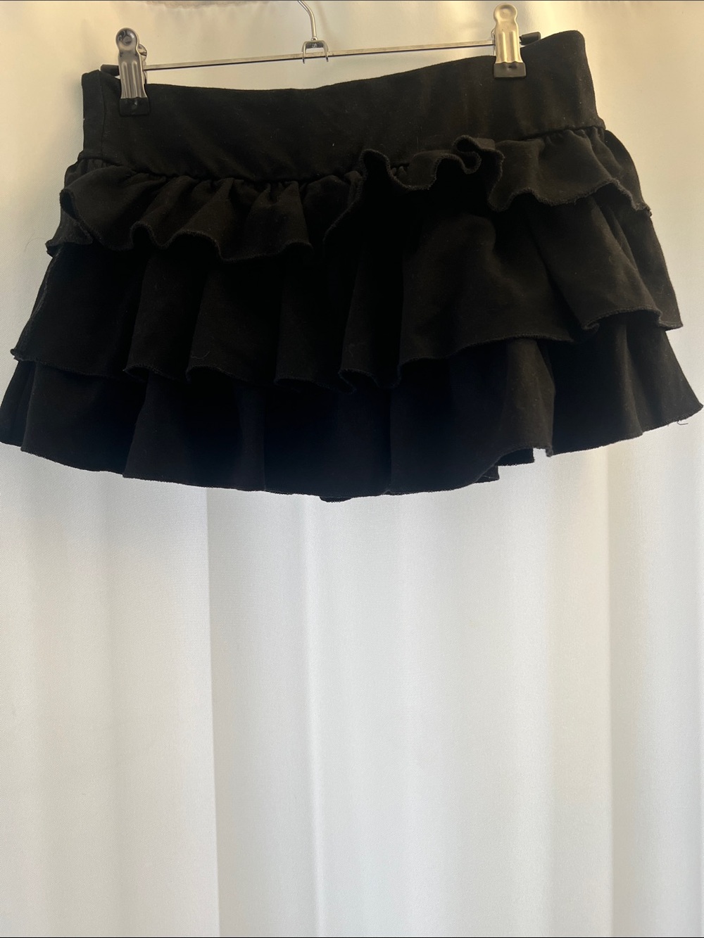 Windsor Black Ruffled Mini Skirt